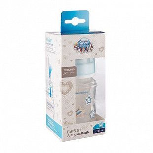 Антиколиковая бутылочка для кормления Canpol babies Easystart NEWBORN BABY с широким горлышком 120 мл., 0+ мес. (35/216_blu) blue