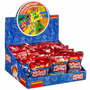 Игрушка-сюрприз  Bondibon трансформер робот-машина 6 видов ВВ3703