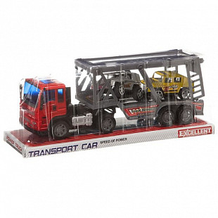 Инерционный машиновоз Shenzhen Toys с двумя джипами 8268-104