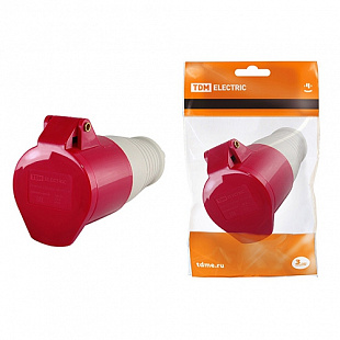 Розетка силовая Tdm 225 переносная 32А 380В 5 pin 3Р+РЕ+N IP44 SQ0603-0014