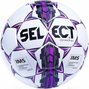 Мяч футбольный Select Diamond р 4 white/purple  