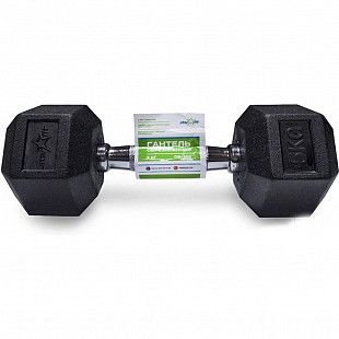 Гантель гексагональная Starfit Pro DB-301 обрезиненная 4 кг black