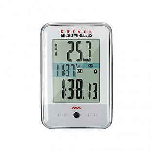 Велокомпьютер Cat Eye Micro Wireless (CC-MC200W) White 3524052