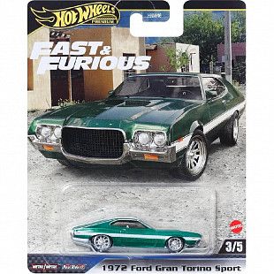 Машинка Hot Wheels Premium Fast & Furious 1972 Ford Gran Torino Sport (HYP72)