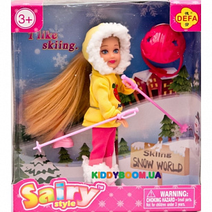 Кукла Defa Лыжница 8310 yellow/pink