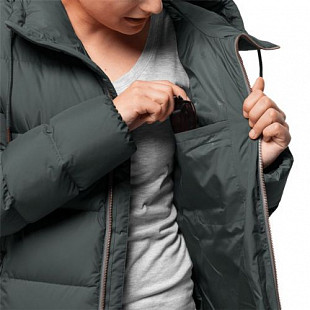 Пальто женское Jack Wolfskin Crystal Palace Coat greenish grey