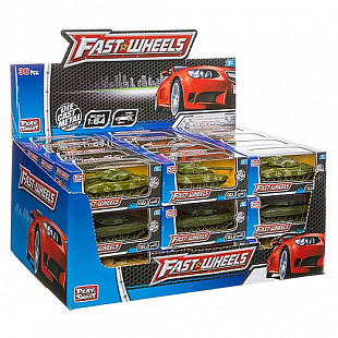 Набор металлических инерционных танков Play Smart Fast Wheels 6594W (36шт)