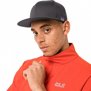Бейсболка мужская Jack Wolfskin 365 Flat Cap dark steel 1908611-6032