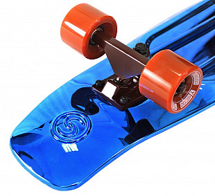 Penny board (пенни борд) Y-Scoo Big Fishskateboard Metallic 27 402H-Bl Blue-Brown