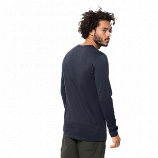Футболка мужская Jack Wolfskin Essential Longsleeve Men night blue