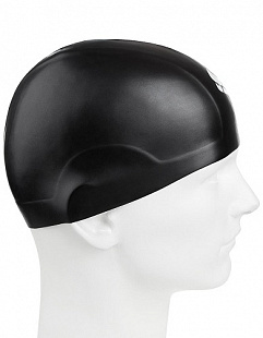Шапочка для бассейна (плавания) взрослая Mad Wave R-Cap black