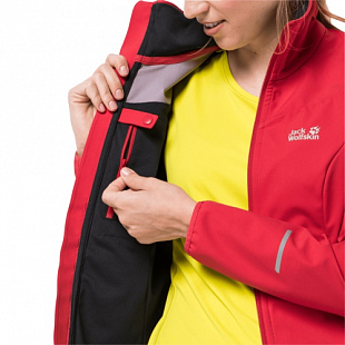 Куртка ветрозащитная женская Jack Wolfskin Delta Tour Jkt W tulip red