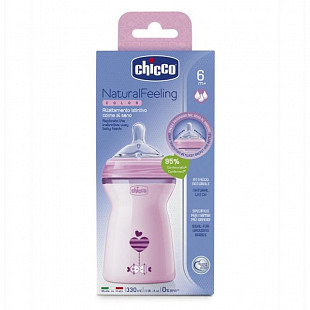 Бутылочка Chicco Natural Feeling 6+ мес 330 мл 00080837110000