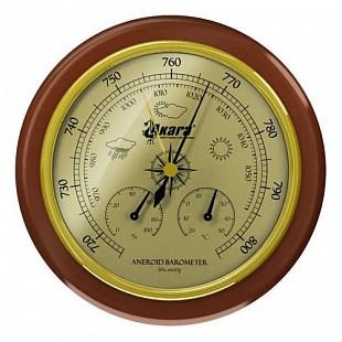 Барометр в деревянной оправе Akara с термометром и гигрометром BAR-001