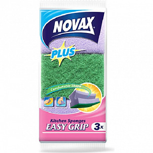Губки кухонные профилированные Novax 0304NVP