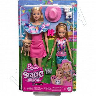 Игровой набор Barbie & Stacie Летняя прогулка с питомцами (HRM09)