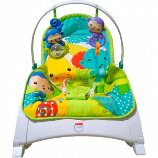 Шезлонг-качалка Fisher Price Друзья тропического леса (CMR10)