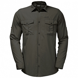 Рубашка мужская Jack Wolfskin Atacama Roll-Up Shirt dark moss