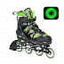 Раздвижные роликовые коньки RGX Mobilis Green (светящиеся колеса)