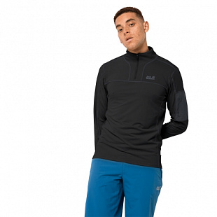 Рубашка с длинными рукавами мужская Jack Wolfskin Performance Halfzip M black