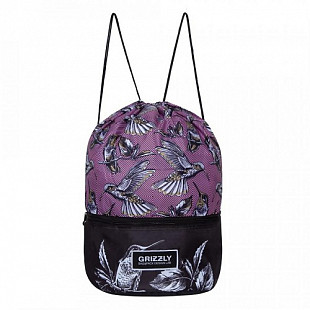 Мешок для обуви GRIZZLY OM-026 /1 pink/black