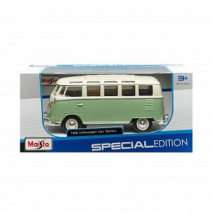 Масштабная модель автомобиля Maisto 1:25 Фольксваген Самба (31956) green/beige
