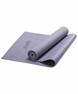 Гимнастический коврик для йоги, фитнеса Starfit FM-101 PVC grey (173x61x1,0)