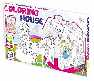 Игровой картонный домик-раскраска Mochtoys Принцесса 11122 white