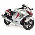 Модель мотоцикла Maisto 1:12 Suzuki Hayabusa 2022 (31101 20-21848) Silver/Red/Black