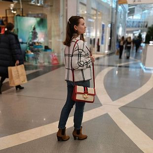 Женская сумка Pola 98369 white/red