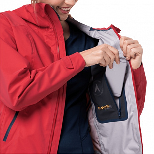 Куртка женская Jack Wolfskin Exolight Pro Jacket W tulip red