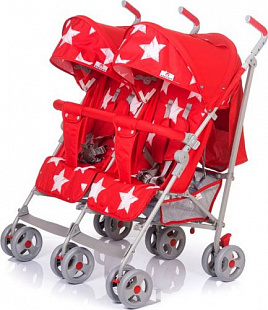 Коляска-трость для двойни Babyhit Twicey Red Stars