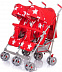 Коляска-трость для двойни Babyhit Twicey Red Stars Коляска-трость для двойни Babyhit Twicey Red Stars