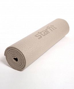 Коврик для йоги и фитнеса Starfit FM-101 PVC 173x61х1 см grey pastel