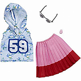 Одежда для кукол Barbie FYW85 light blue/pink