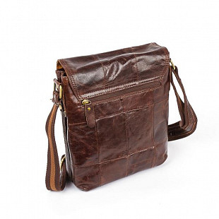 Мужская кожаная сумка Pola 8165 dark brown