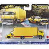 Машинка Hot Wheels Premium 2 шт. 1972 Toyota Corolla Levin + Sakura Sprinter (FLF56 JBM34)