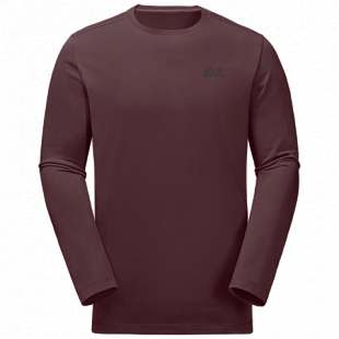 Футболка мужская Jack Wolfskin Essential Longsleeve Men port wine