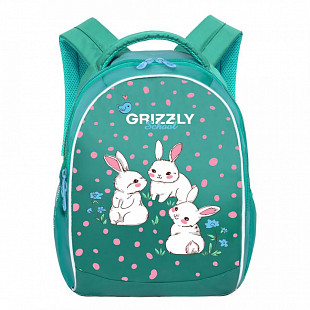 Рюкзак школьный GRIZZLY RG-168-4 /2 green