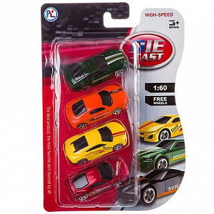 Набор игровой Shenzhen Toys 4 металлические машинки HY127-1