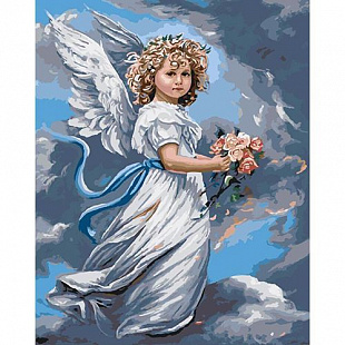Картина по номерам Picasso Ангел с букетом PC4050195