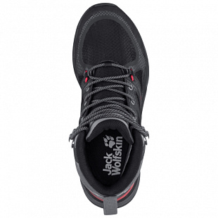 Водонепроницаемые кроссовки женские Jack Wolfskin Force Striker Texapore Mid W black / red