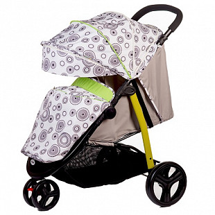 Коляска BabyHit Trinity gray/green circles
