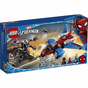 Конструктор LEGO Marvel Super Heroes Реактивный самолёт Человека-Паука против Робота Венома 76150