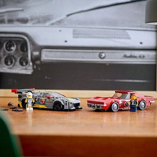Конструктор LEGO SPEED CHAMPIONS Гоночные автомобили Chevrolet Corvette C8.R Race Car and 1968 Chevrolet Corvette 76903