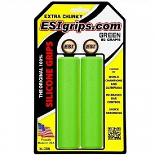 Грипсы ESI Extra Chunky 130 мм Силикон XLCGN Green
