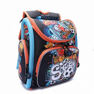 Рюкзак школьный GRIZZLY RA-970-6 /1 black/blue