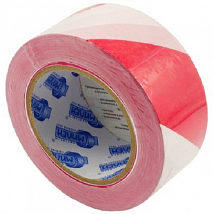 Лента сигнальная Klebebander Милен 50мм/165м red/white