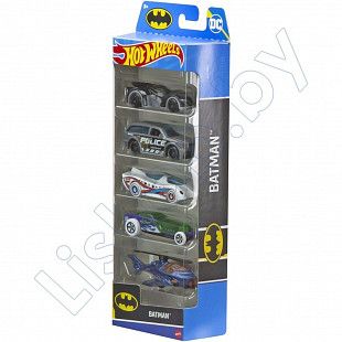 Набор машинок Hot Wheels Batman 5 шт. (1806 HTV44)