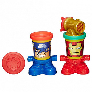 Игровой набор Play-Doh Железный Человек и Капитан Америка (B0594)